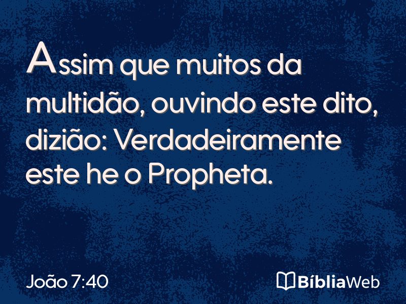 João 7:40 em imagem para compartilhar
