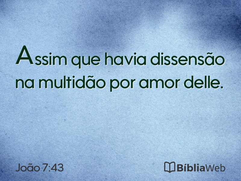 João 7:43 em imagem para compartilhar