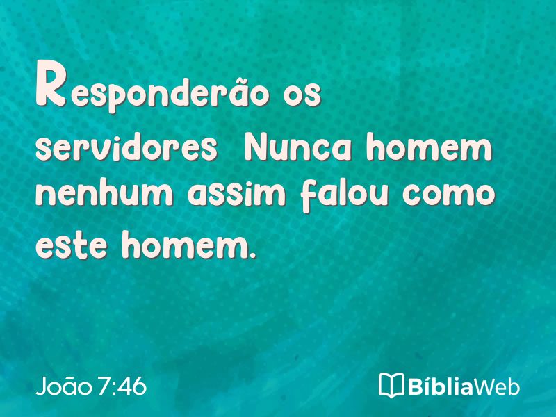 João 7:46 em imagem para compartilhar