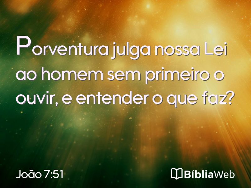João 7:51 em imagem para compartilhar