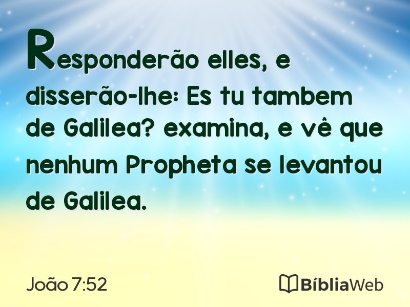 João 7:52 em imagem para compartilhar