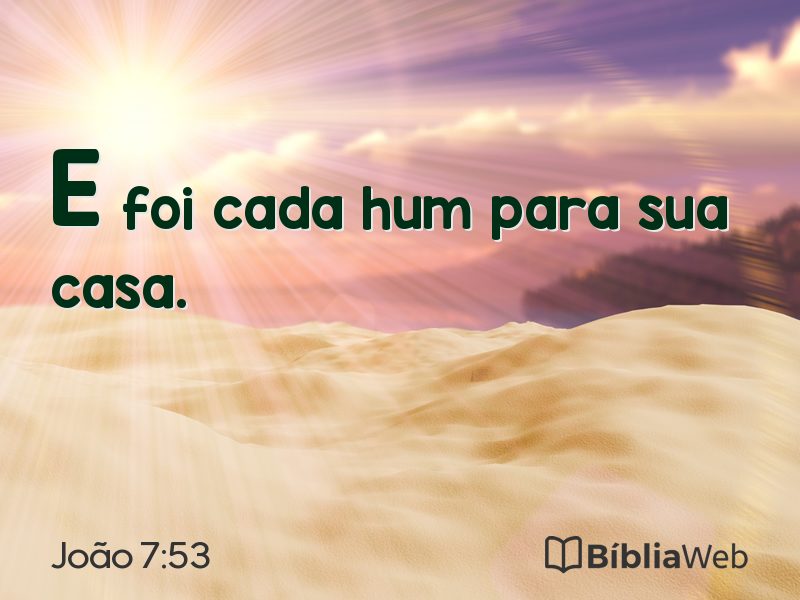 João 7:53 em imagem para compartilhar