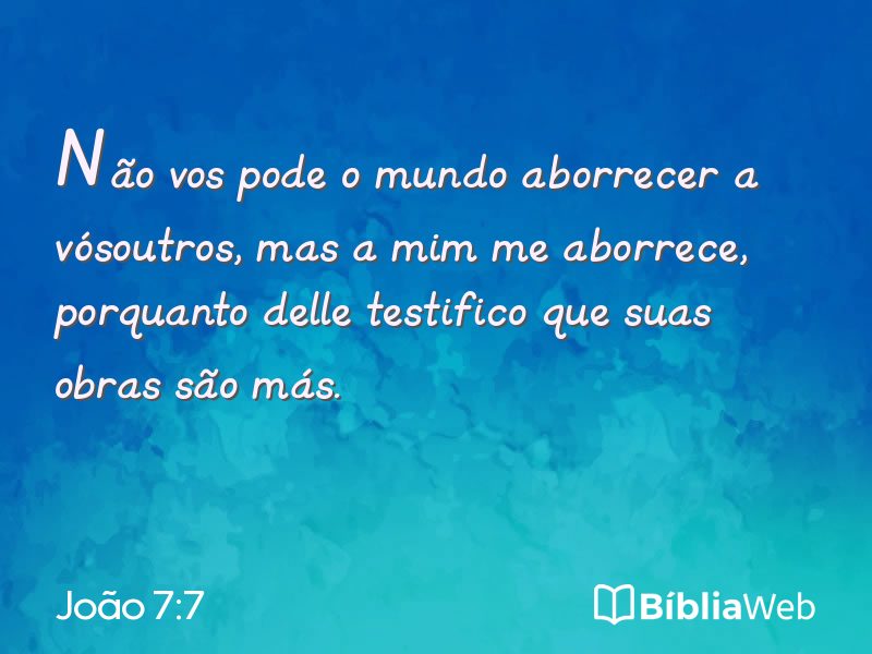 João 7:7 em imagem para compartilhar