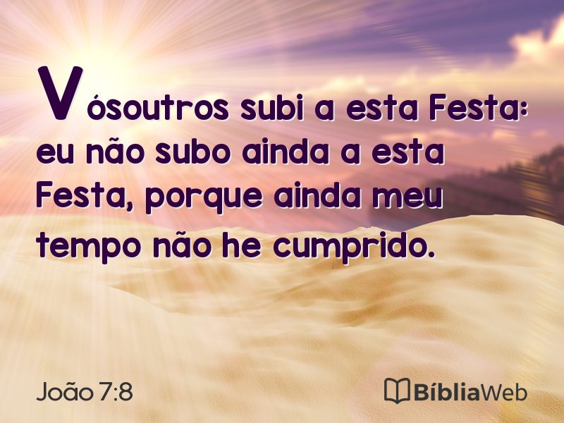 João 7:8 em imagem para compartilhar
