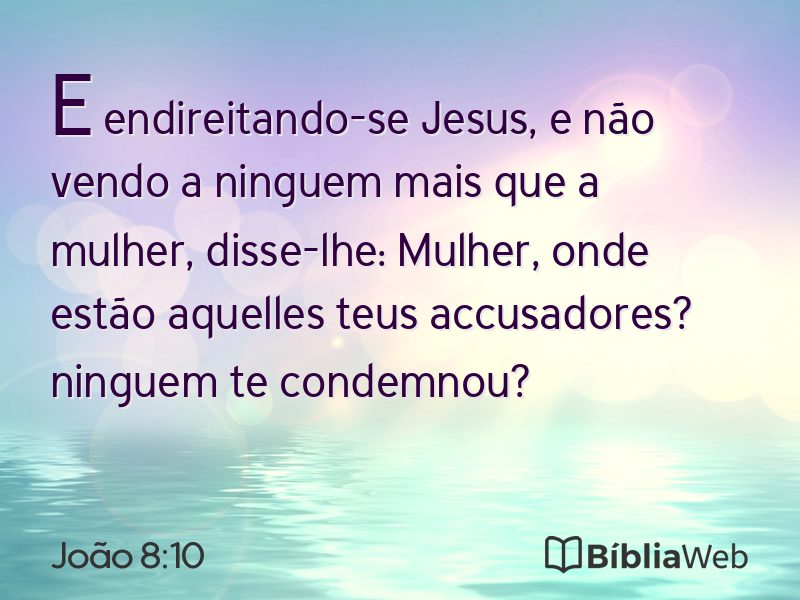 João 8:10 em imagem para compartilhar