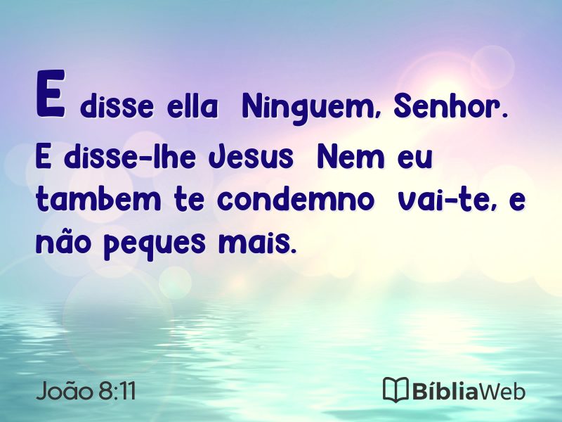 João 8:11 em imagem para compartilhar