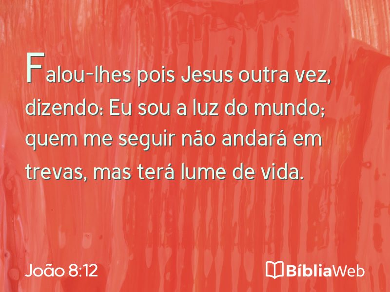 João 8:12 em imagem para compartilhar