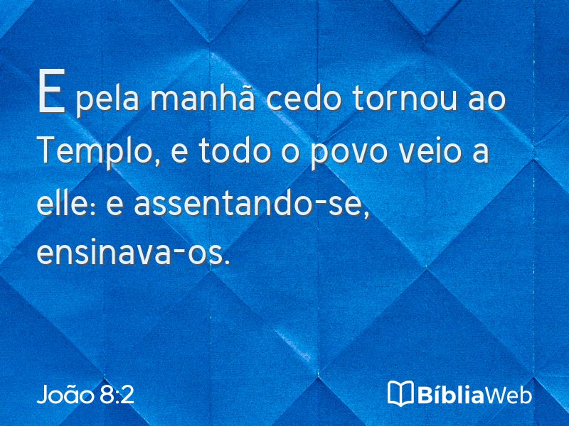João 8:2 em imagem para compartilhar