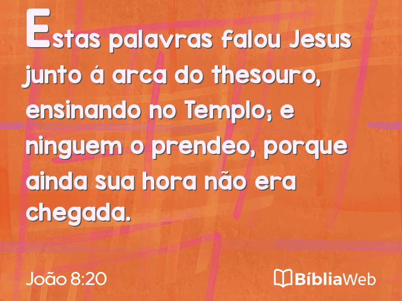 João 8:20 em imagem para compartilhar