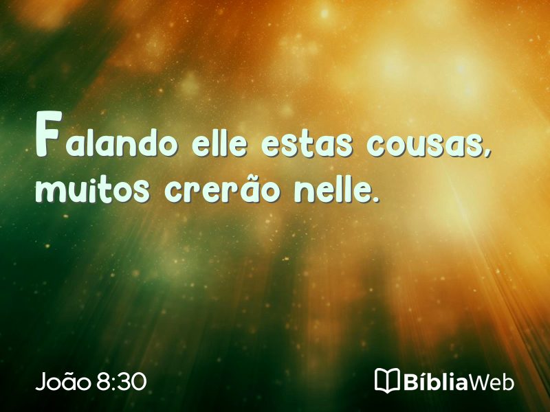 João 8:30 em imagem para compartilhar