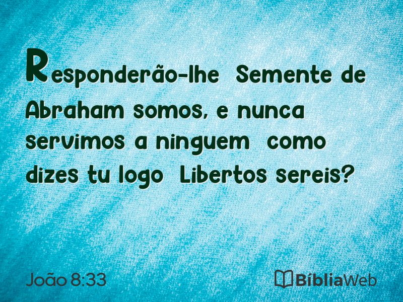 João 8:33 em imagem para compartilhar