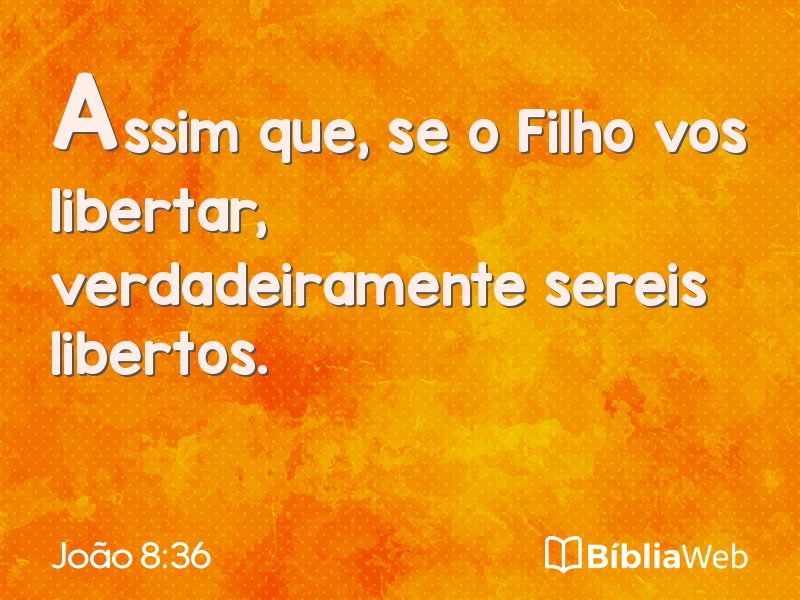 João 8:36 em imagem para compartilhar