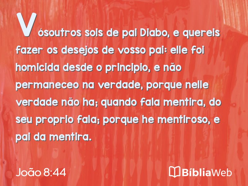 João 8:44 em imagem para compartilhar