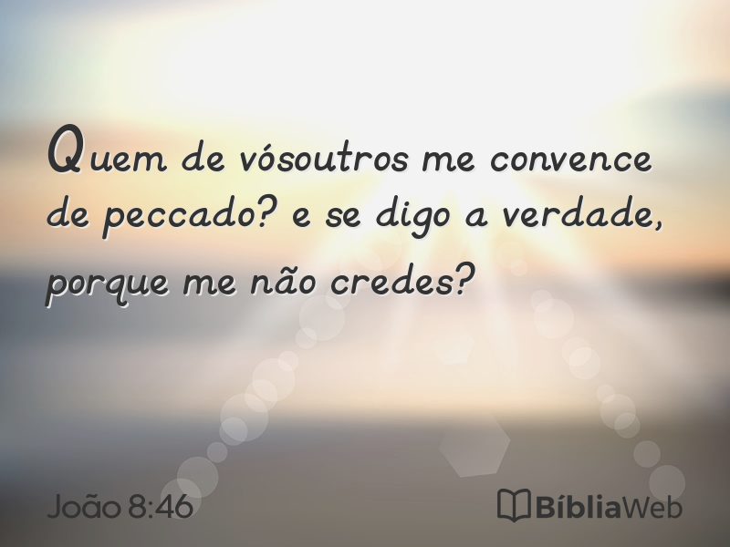 João 8:46 em imagem para compartilhar
