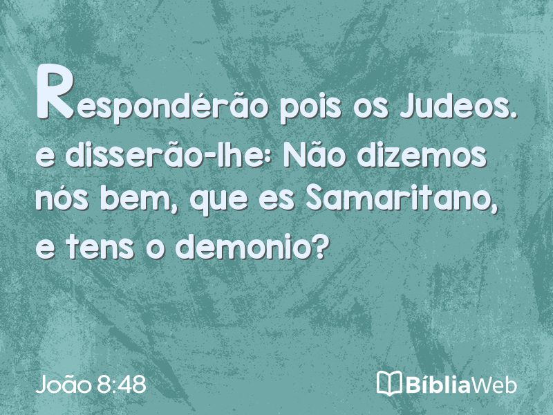João 8:48 em imagem para compartilhar