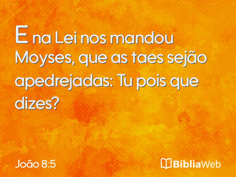 João 8:5 em imagem para compartilhar
