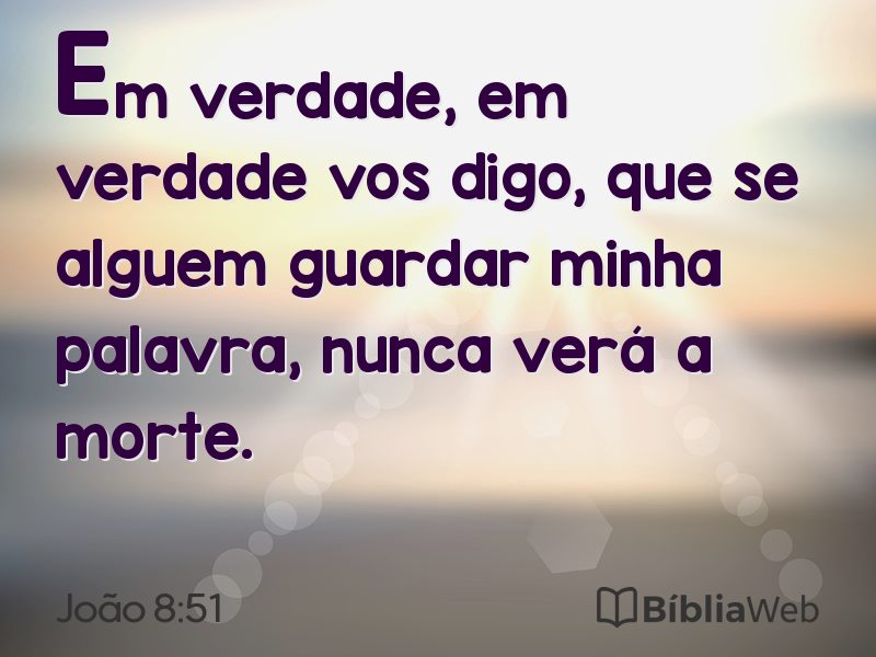 João 8:51 em imagem para compartilhar