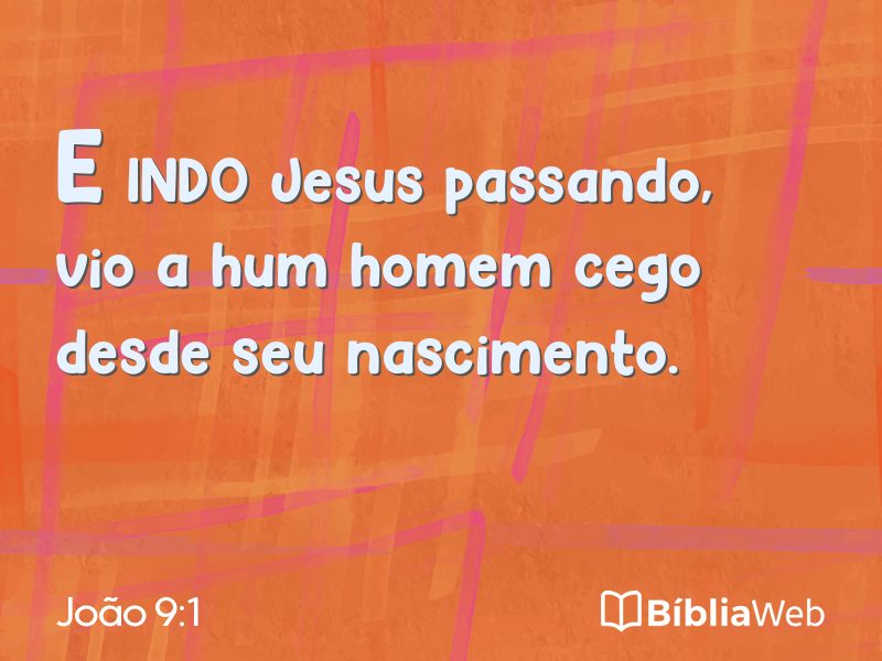 João 9:1 em imagem para compartilhar