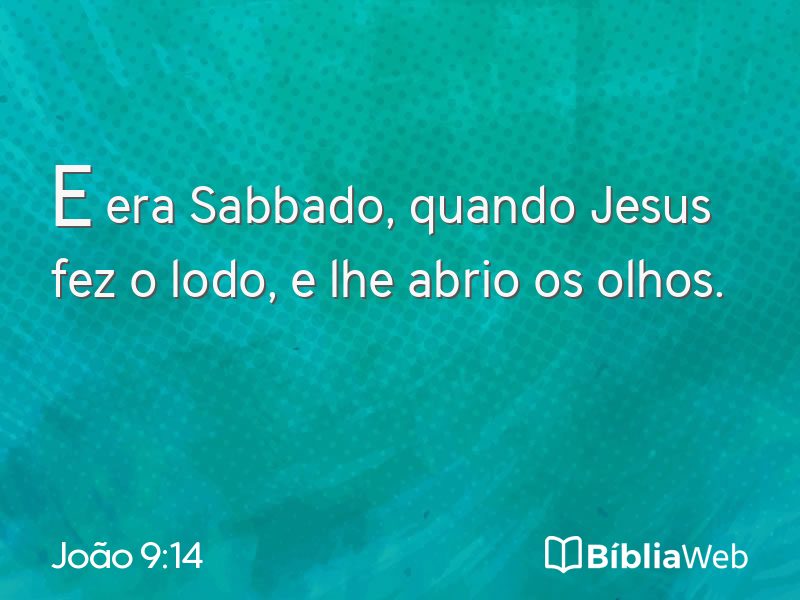 João 9:14 em imagem para compartilhar