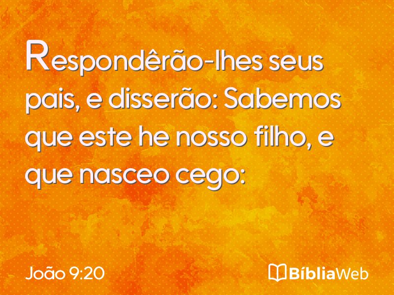 João 9:20 em imagem para compartilhar