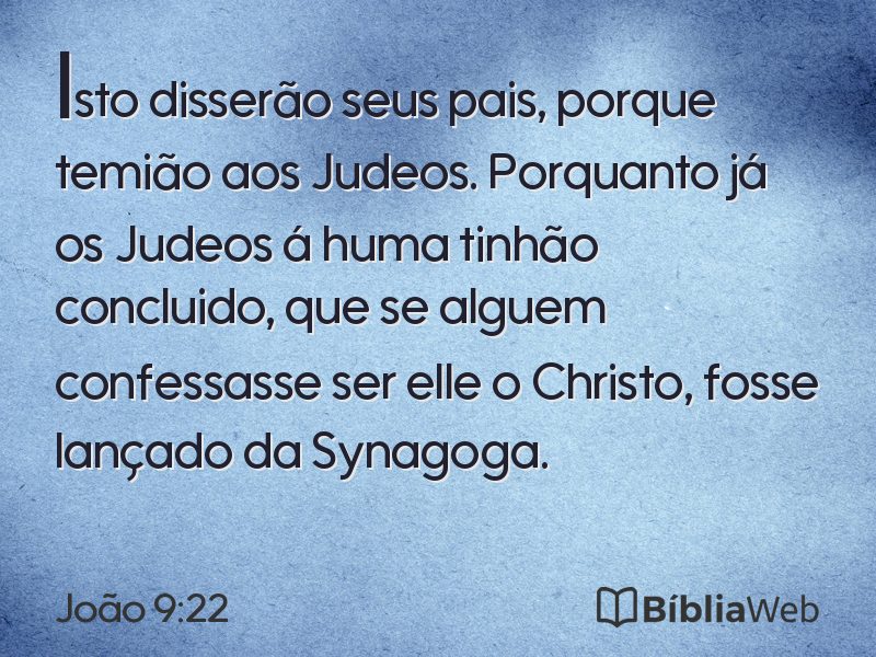 João 9:22 em imagem para compartilhar