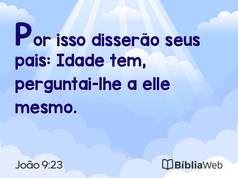 João 9:23 em imagem para compartilhar