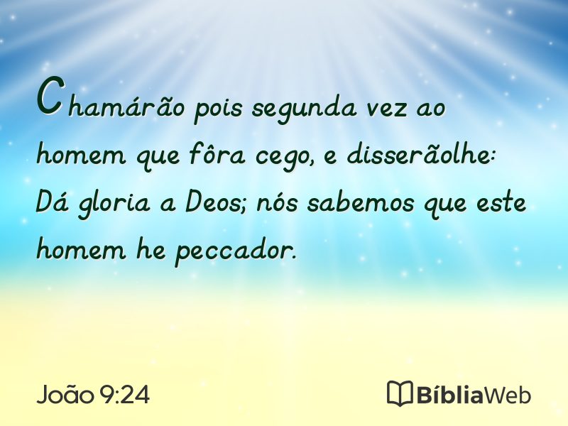 João 9:24 em imagem para compartilhar