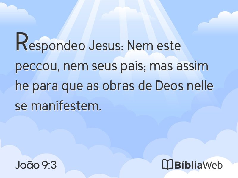 João 9:3 em imagem para compartilhar