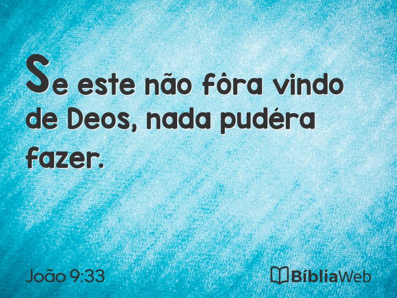 João 9:33 em imagem para compartilhar