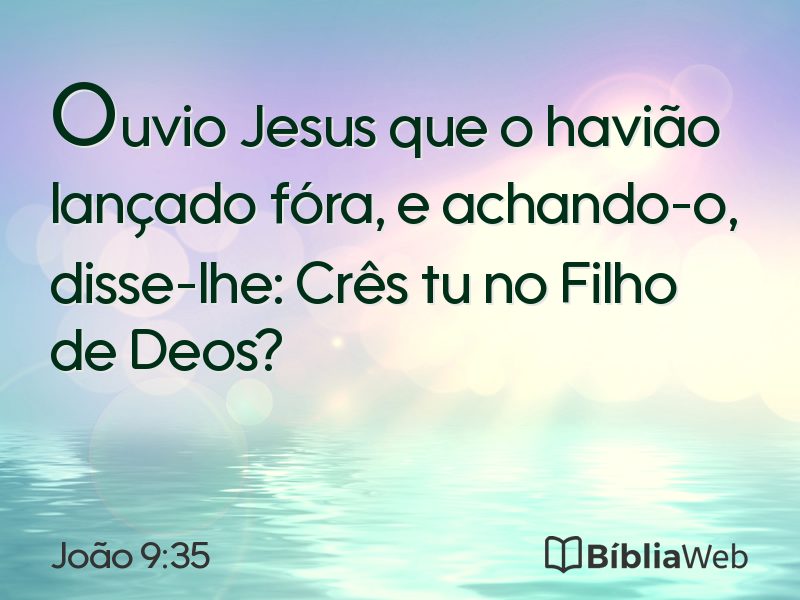 João 9:35 em imagem para compartilhar