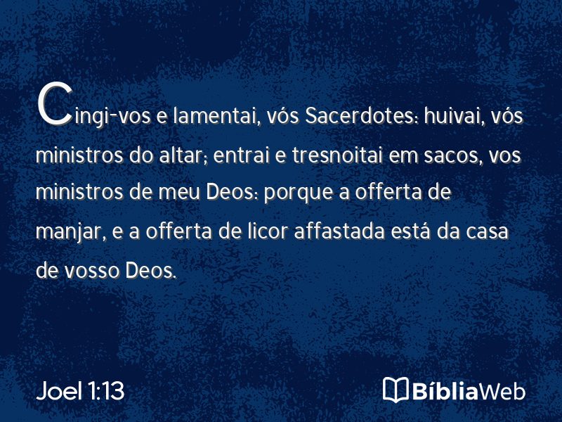 Joel 1:13 em imagem para compartilhar