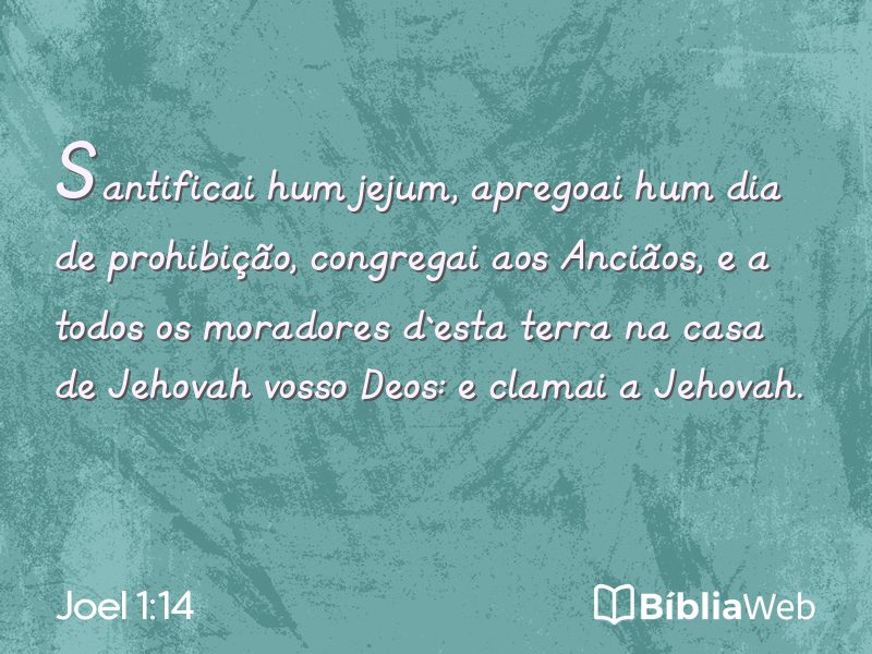 Joel 1:14 em imagem para compartilhar