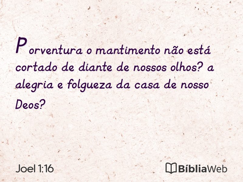 Joel 1:16 em imagem para compartilhar