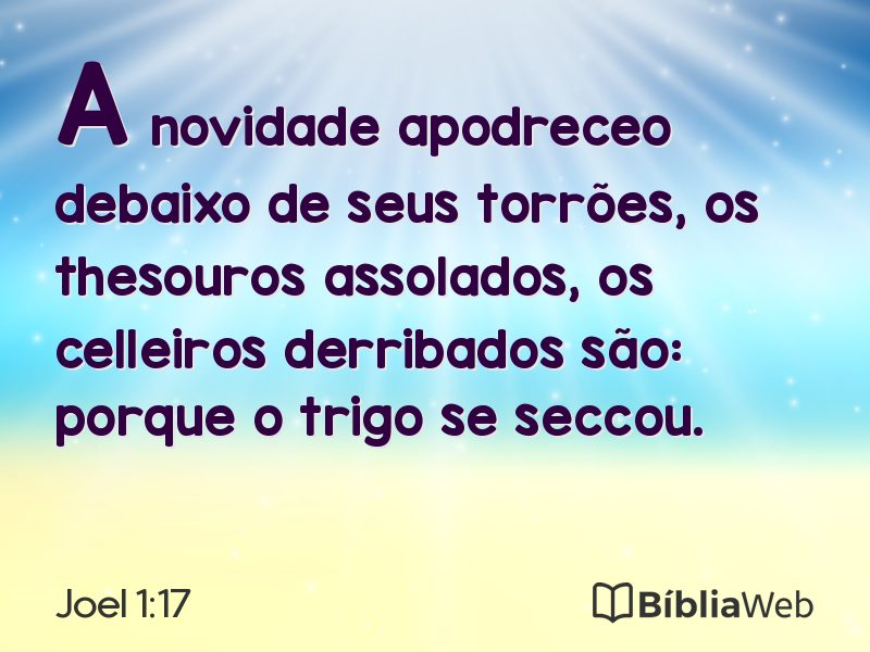 Joel 1:17 em imagem para compartilhar
