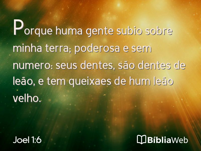 Joel 1:6 em imagem para compartilhar