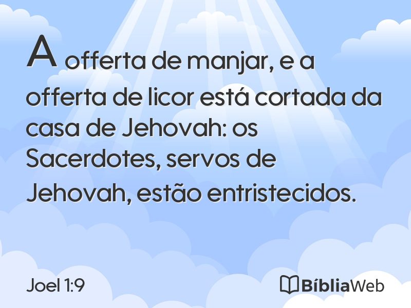 Joel 1:9 em imagem para compartilhar
