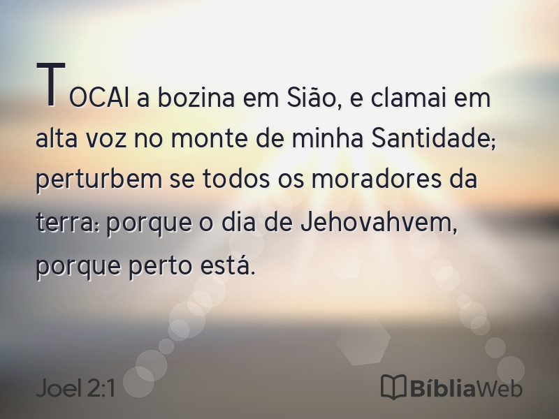 Joel 2:1 em imagem para compartilhar