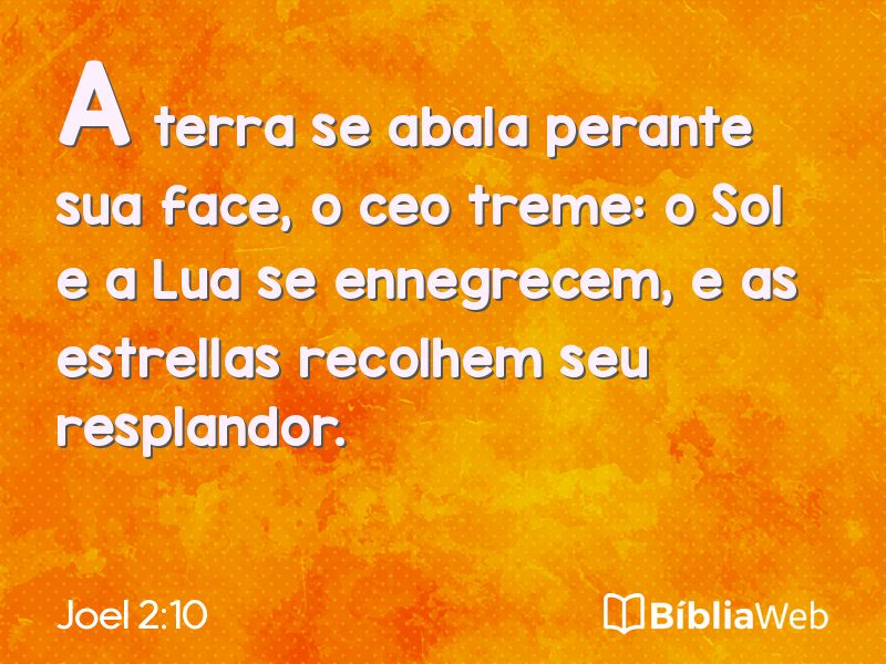 Joel 2:10 em imagem para compartilhar