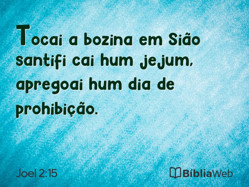 Joel 2:15 em imagem para compartilhar