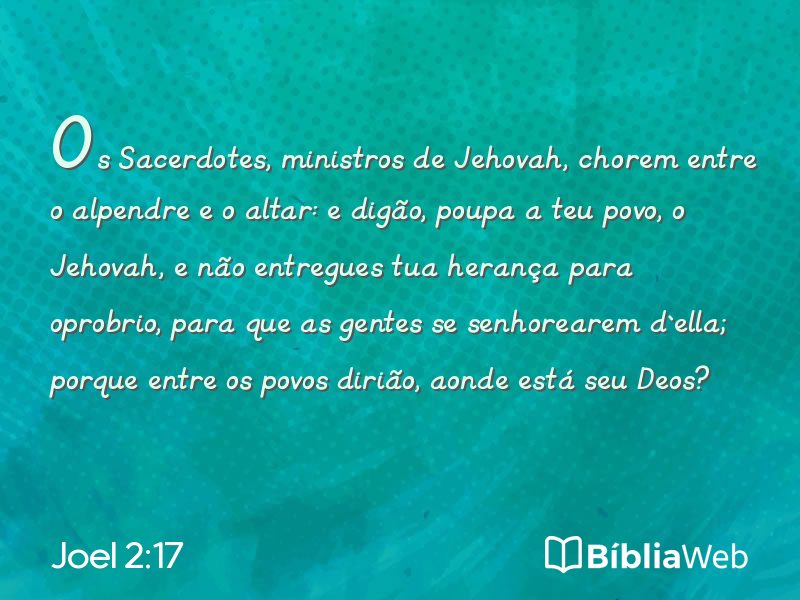 Joel 2:17 em imagem para compartilhar