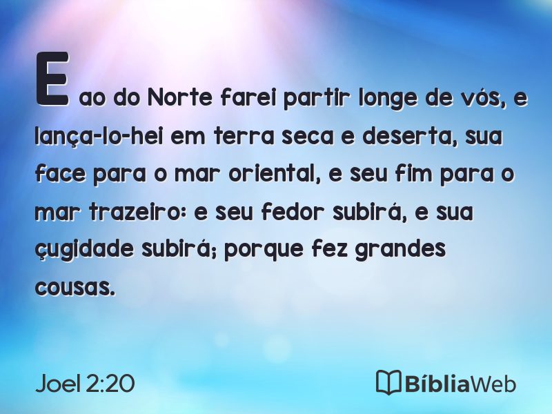 Joel 2:20 em imagem para compartilhar