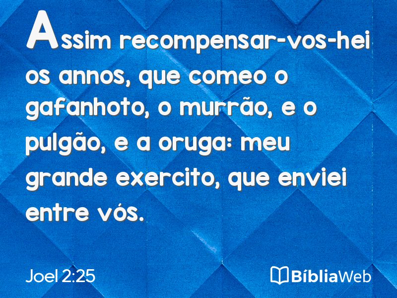 Joel 2:25 em imagem para compartilhar