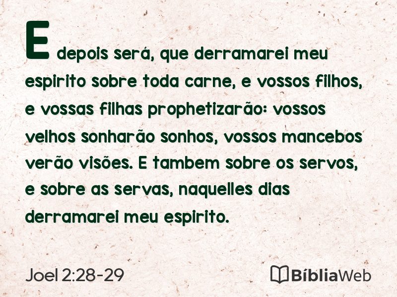 Joel 2:28-29 em imagem para compartilhar