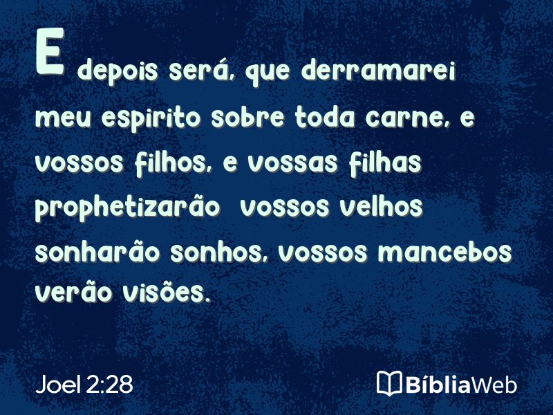 Joel 2:28 em imagem para compartilhar