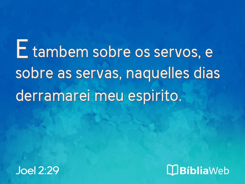 Joel 2:29 em imagem para compartilhar