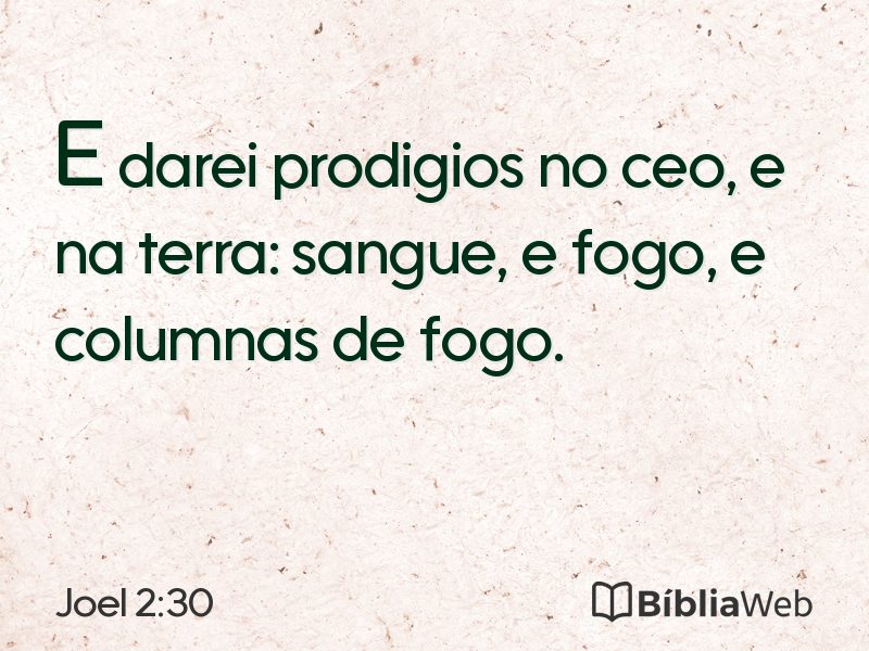 Joel 2:30 em imagem para compartilhar