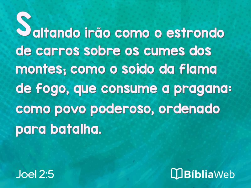 Joel 2:5 em imagem para compartilhar