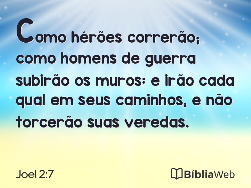 Joel 2:7 em imagem para compartilhar