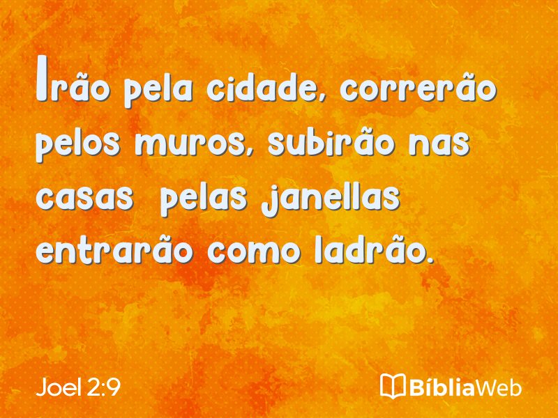 Joel 2:9 em imagem para compartilhar