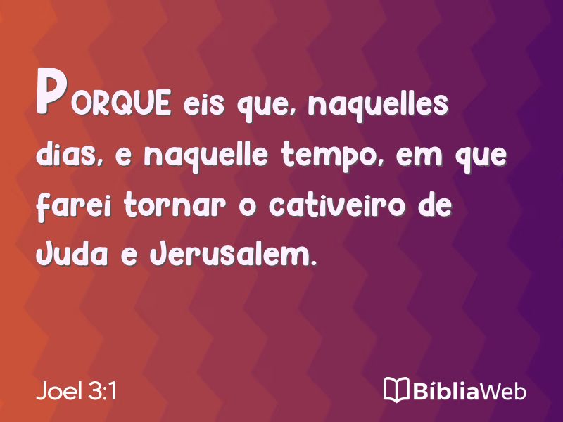 Joel 3:1 em imagem para compartilhar
